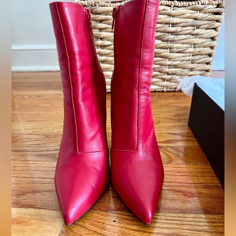 Tony Bianco Freddie Red Capretto heeled boot.